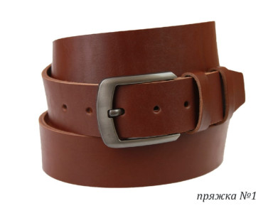 Ремень кожаный джинсовый SULLIVAN  112-91(8) 115-150 см светло-коричневый