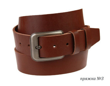 Ремень кожаный джинсовый SULLIVAN  112-91(8) 115-150 см светло-коричневый