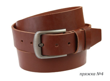 Ремень кожаный джинсовый SULLIVAN  112-91(8) 115-150 см светло-коричневый