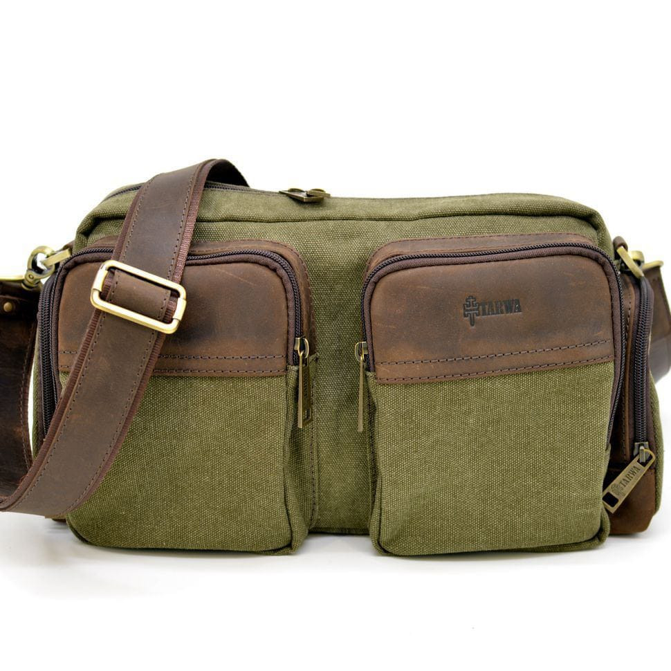 Сумка чоловіча мікс парусини канвасу і шкіри RH-3941-4lx TARWA