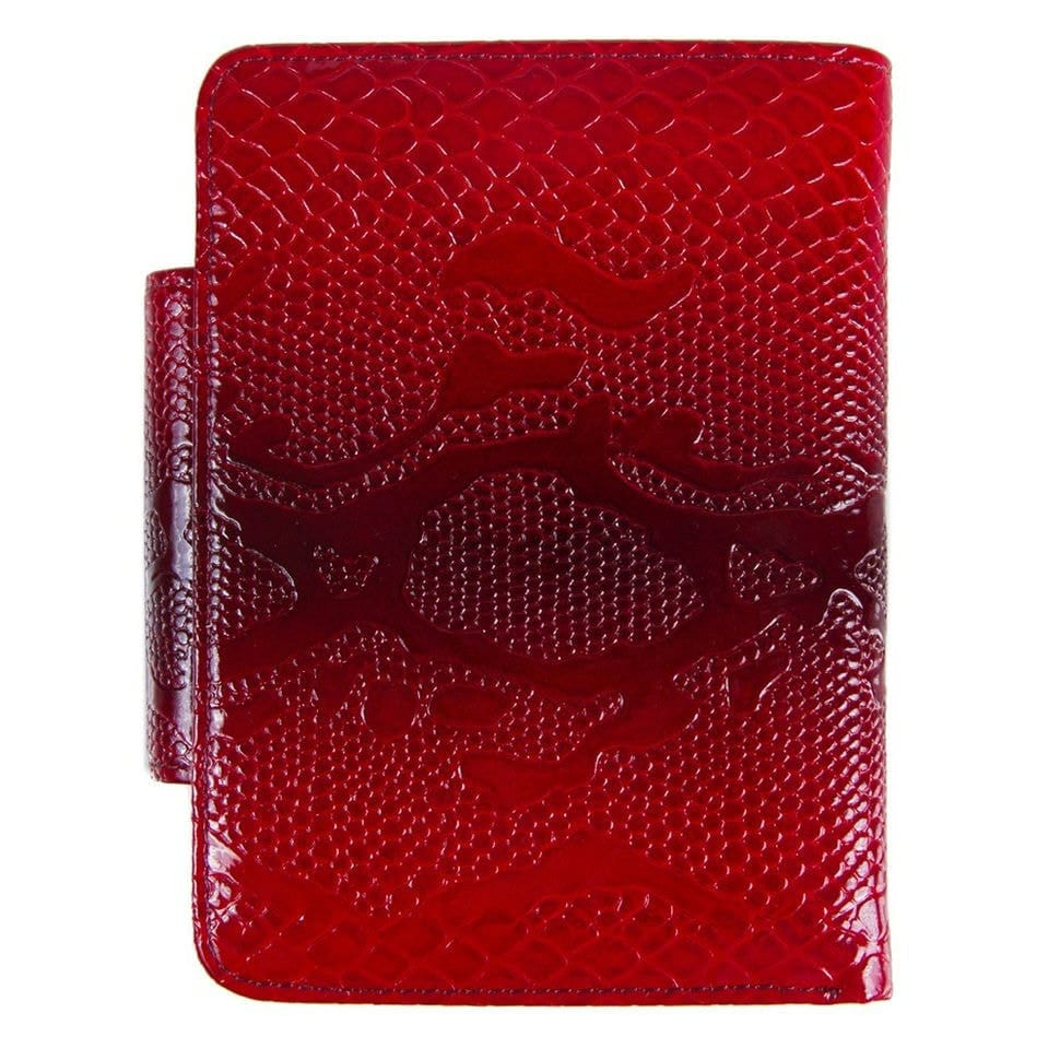 Гаманець жіночий шкіряний Desisan 086-500 червоний візерунок лак