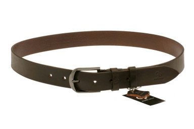 Leather belt Labbro 313512800, chocolate from GrandePelle