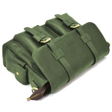 Crossbody bag made of crazy horse leather RE-6690-4lx brand TARWA green