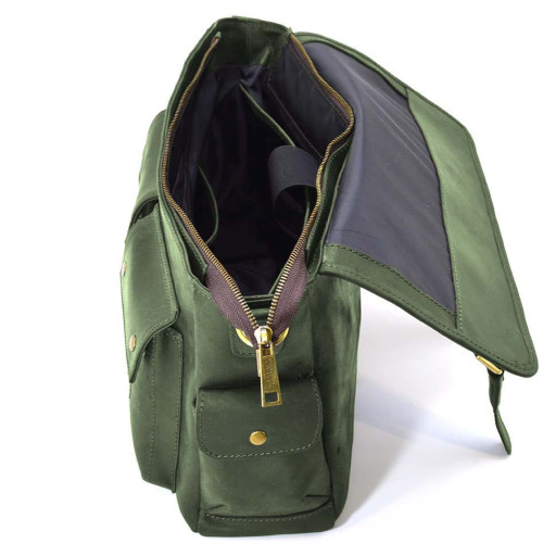 Сумка через плече зі шкіри crazy horse RE-6690-4lx бренду TARWA зелена