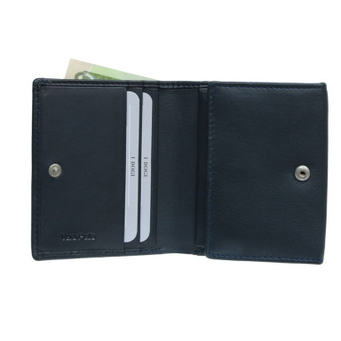 Leather wallet Cortina 5089 navy blue