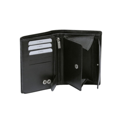 Leather wallet Cortina 5031 nero black