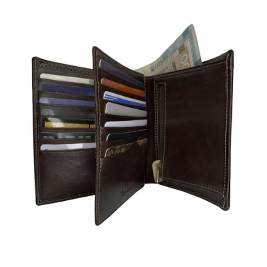 Leather wallet Italico 2310 moro brown