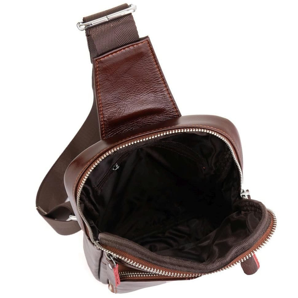Чоловічий шкіряний слінг через плече Tiding Bag A25-6896R