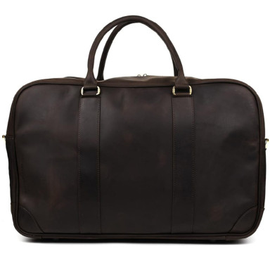 Leather travel bag RC-6827-4lx TARWA brown Crazy Horse