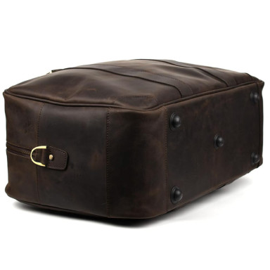 Leather travel bag RC-6827-4lx TARWA brown Crazy Horse