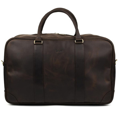 Leather travel bag RC-6827-4lx TARWA brown Crazy Horse