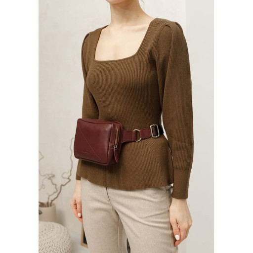 Шкіряна сумка Dropbag Mini Krast бордова