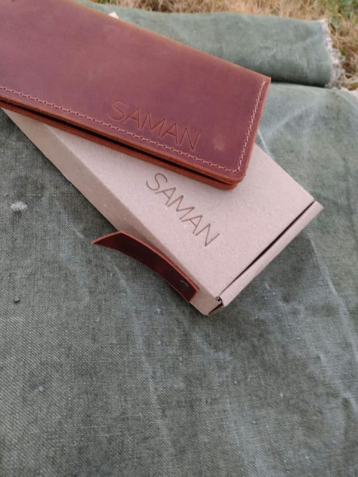 Портмоне чоловіче довге вінтажне SAMAN LW-sam-red коричневе