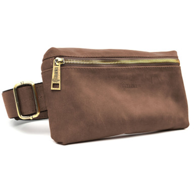 Men's waist bag (over the shoulder) small TARWA Brown (RC-1818-3md)