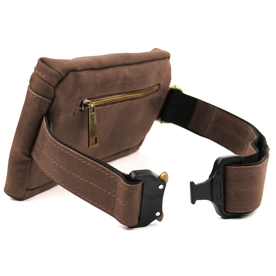 Сумка чоловіча напоясна (через плече) невелика TARWA Коричневий (RС-1818-3md)