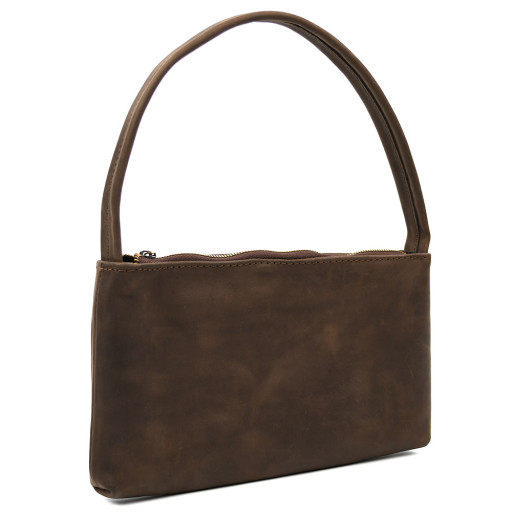 Шкіряна жіноча сумка хобо TARWA RC-hobo-4lx коричневий крейзі