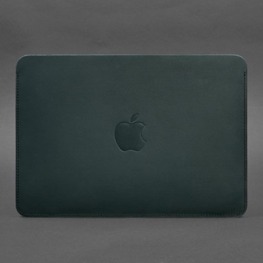 Чехол из натуральной кожи для MacBook 13 дюйм Зеленый Краст