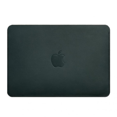 Чехол из натуральной кожи для MacBook 13 дюйм Зеленый Краст