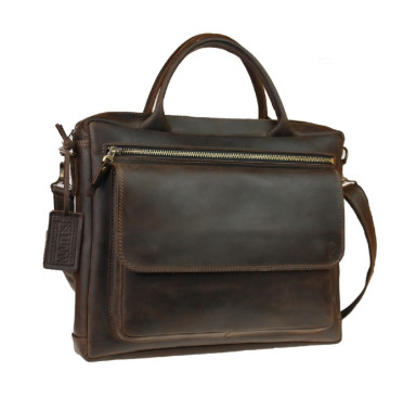 Large leather document bag A4 Sullivan 742-22-1(48)
