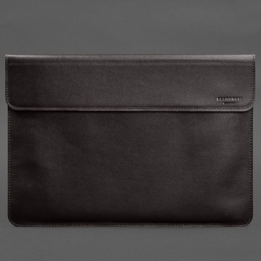 Шкіряний чохол-конверт на магнітах для MacBook Pro 15 (2023) Темно-коричневий