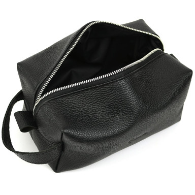 Leather vanity case cosmetic bag TARWA FA-8033-4lx black flotar
