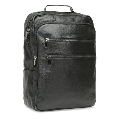 Men's leather backpack Keizer K1519-black