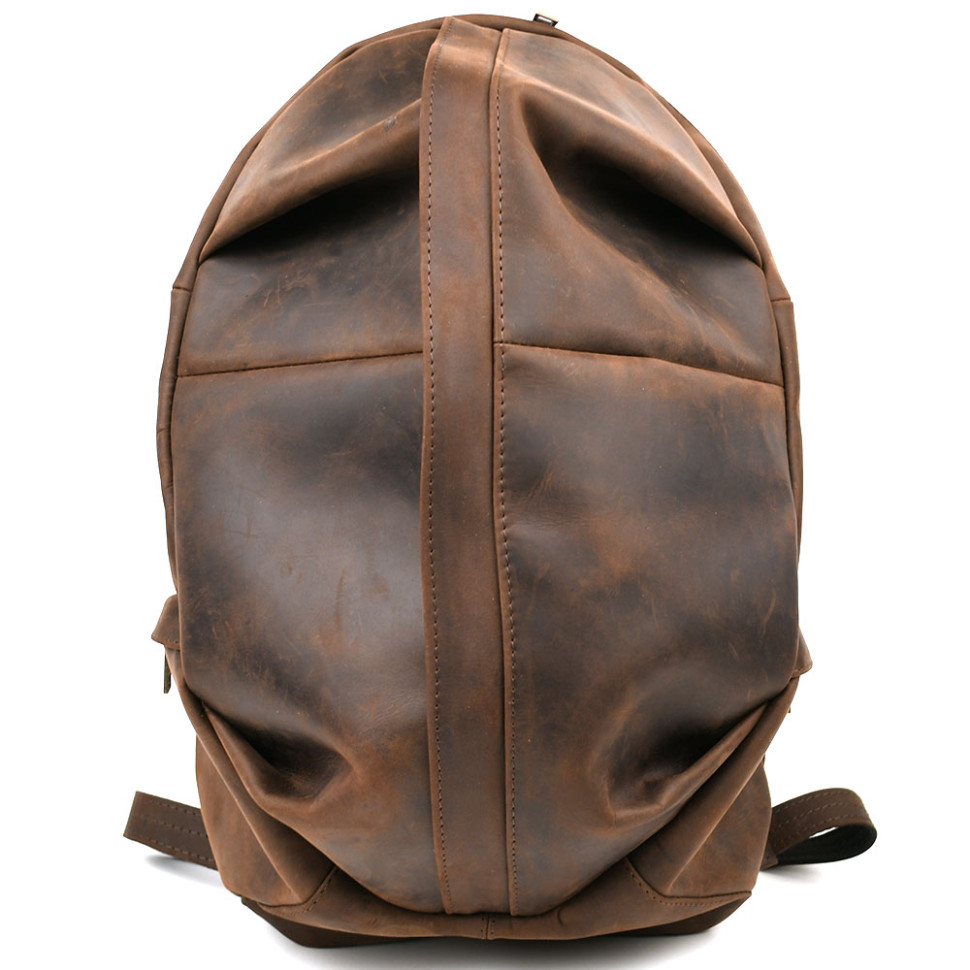 Mens leather urban backpack from Crazy Horse RC-7341-3md TARWA brown