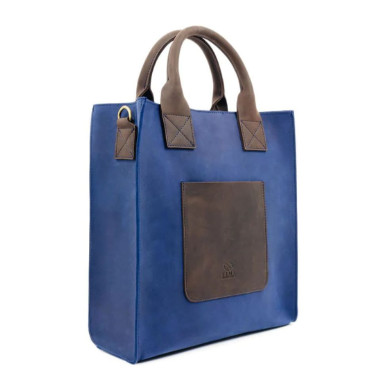 Leather Tote Bag - The Republic - Blue Time Resistance 5214601