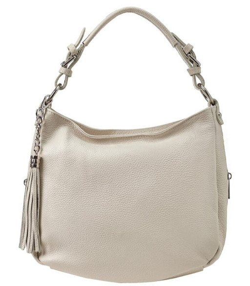 Шкіряна жіноча сумка Virginia Conti (Італія) - VC02457beige