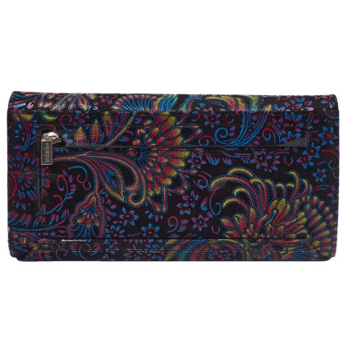 Кошелек женский кожаный Desisan 151-995 синие цветы