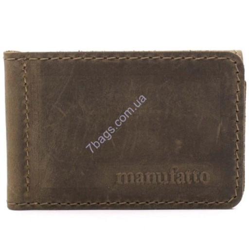 Елегантний шкіряний затиск для банкнот бренду Мануффато