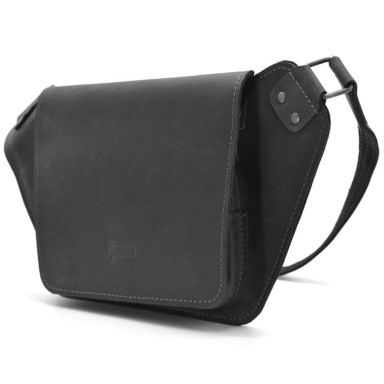 Leather banana waist black matte leather RA-8127-3md TARWA