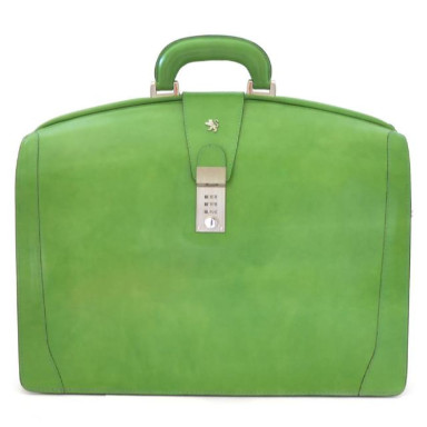 Pratesi RVE120/B - Brunelleschi Big Briefcase for Laptop in cow leather Radica Green