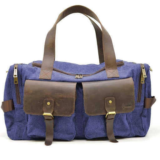 Дорожня сумка з парусини і кінської шкіри RKc-5915-4lx бренду TARWA