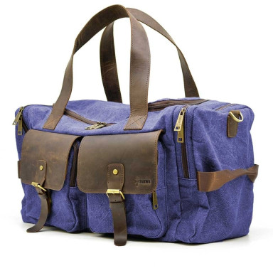 Travel bag made of canvas and horse leather RKc-5915-4lx from TARWA