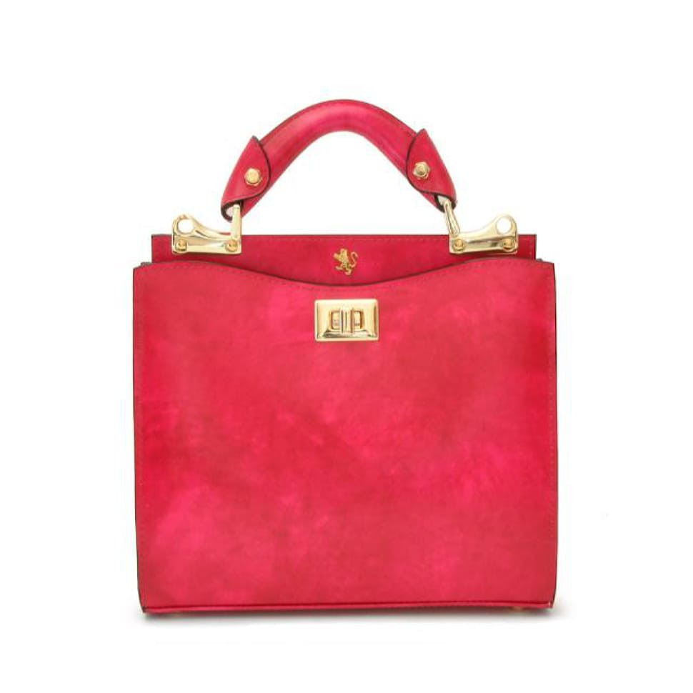 Pratesi RFU150/26 - Anna Maria Luisa de' Medici Small Lady Bag in cow leather Radica Fucshia