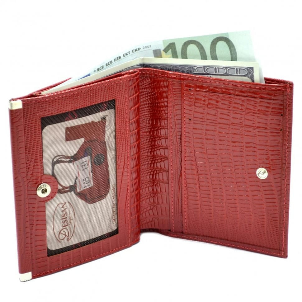 Гаманець жіночий шкіряний Desisan 105-131 червоний лазер
