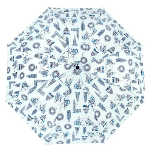 Парасолька жіноча Fulton Stowaway-24 G701 London Landmarks (Достопримечательности Лондона)