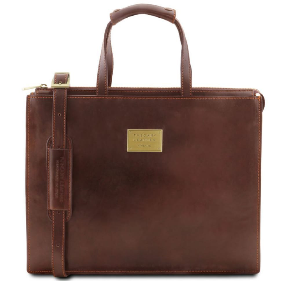 PALERMO - Жіночий портфель на 3 відділення зі шкіри Tuscany Leather TL141343