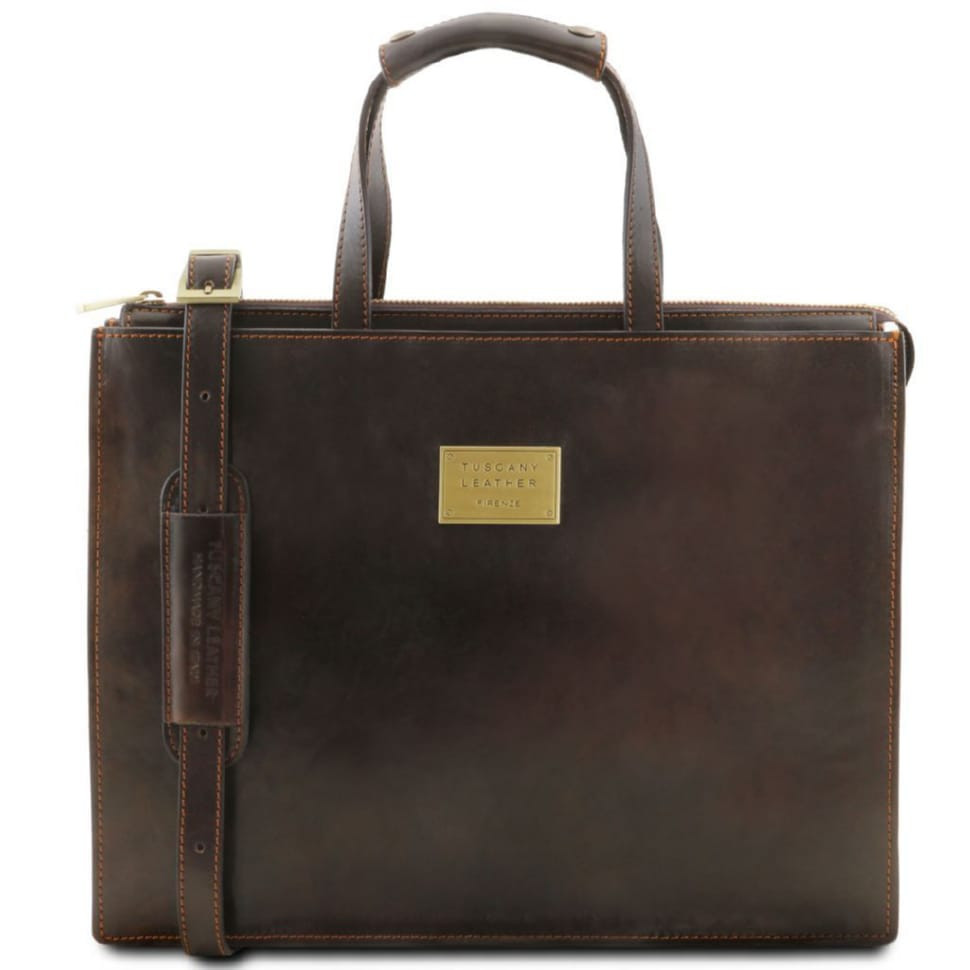 PALERMO - Жіночий портфель на 3 відділення зі шкіри Tuscany Leather TL141343