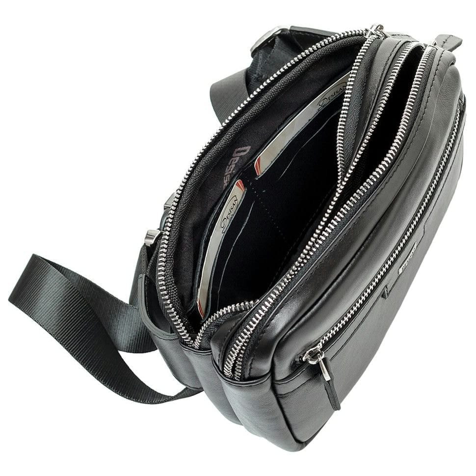 Сумка поясна шкіряна Desisan 1470-1010 чорний гладкий