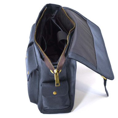 Crossbody bag made of crazy horse leather RK-6690-4lx brand TARWA blue