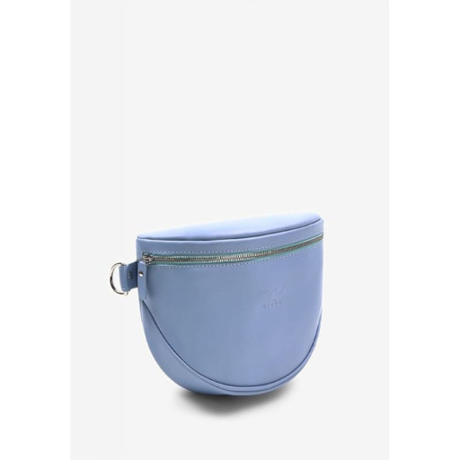 Шкіряна сумка поясна-кроссбоді Vacation блакитний краст