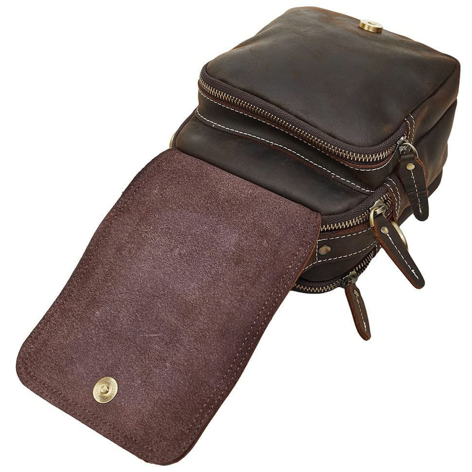 Чоловіча шкіряна сумка через плече BUFFALO BAGS M6047C коричнева