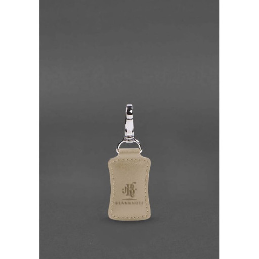 Шкіряний брелок Premium Світло-бежевий