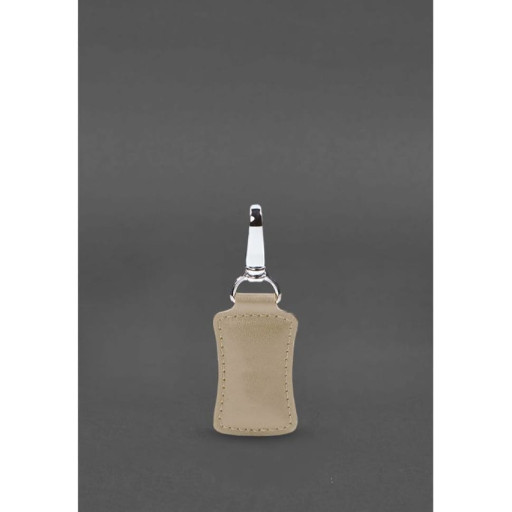 Шкіряний брелок Premium Світло-бежевий