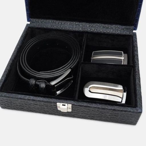 Ремінь чоловічий з шкіри Sergio пітона Torri 7-002 145 см Чорний