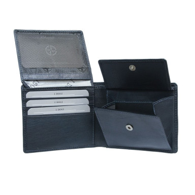 Leather wallet Cortina 5078 navy blue