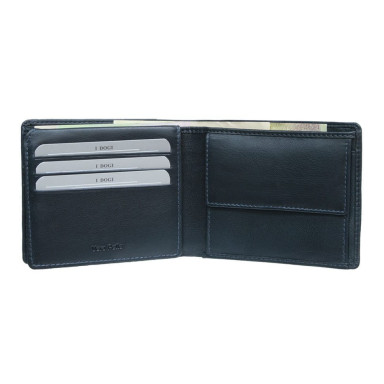 Leather wallet Cortina 5078 navy blue