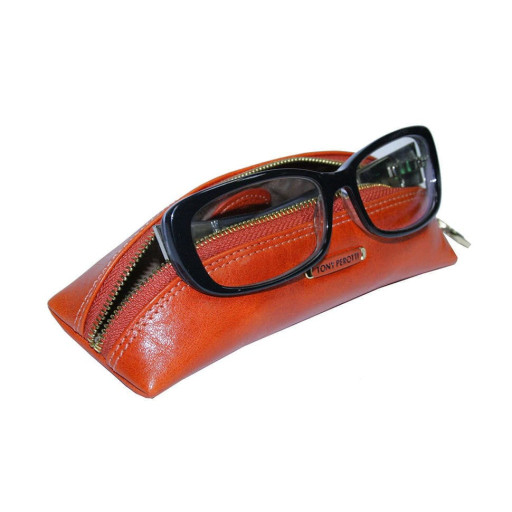 Футляр для окулярів шкіряний Topkapi 3460S мандариновий mandarino